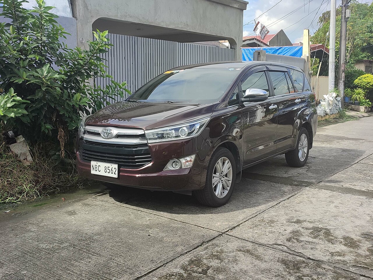 Real photo of a Toyota Innova MPV for family vehicle fit reference